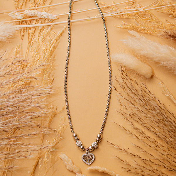 Collar cadena corazón charms