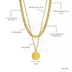 Collar choker moneda