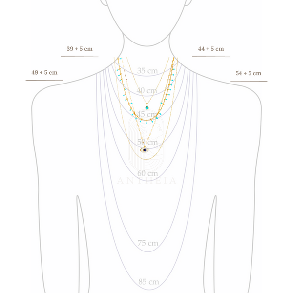 Collar multicapa ojo turco piedras naturales