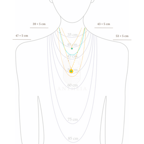 Collar multicapa sol piedras naturales