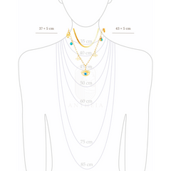 Collar doble ojitos turcos