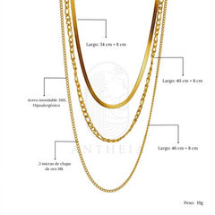 Collar cadena triple