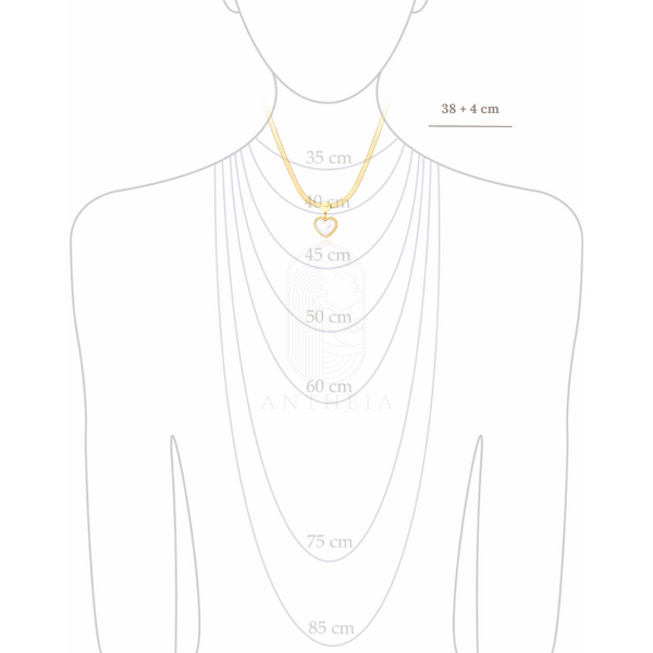 Collar corazón love perla