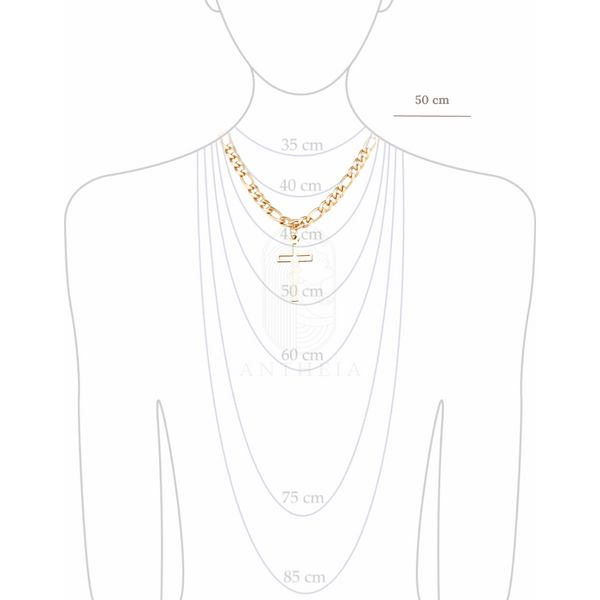 Collar eslabones cruz