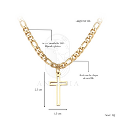 Collar eslabones cruz