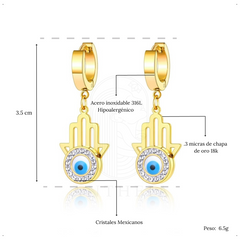 Aretes mano de fátima
