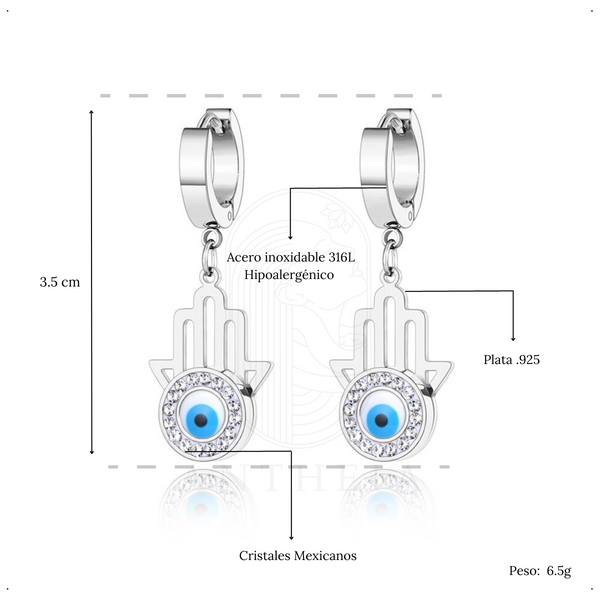 Aretes mano de fátima