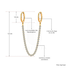 Aretes colgantes con diamantes
