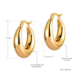 Aretes hoop gruesos