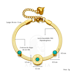 Pulsera cadena circulo piedras