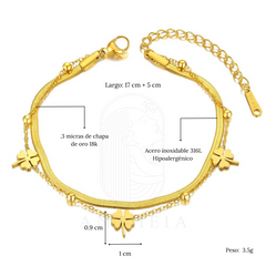Pulsera cadena flor de loto