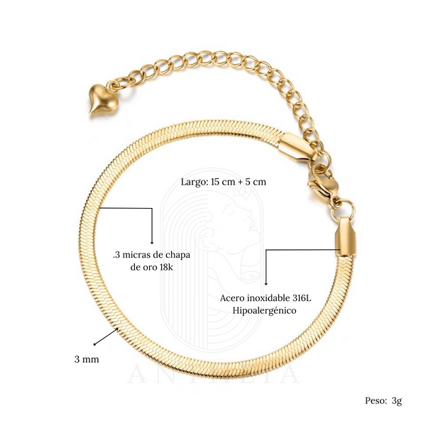 Pulsera cadena serpiente