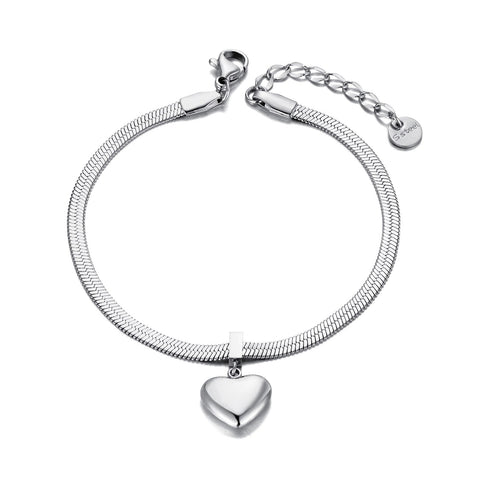 Pulsera cadena corazón