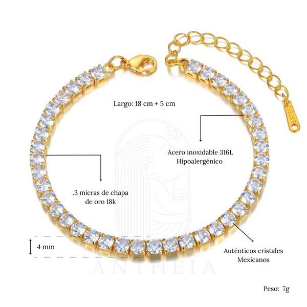 Pulsera cadena diamantes