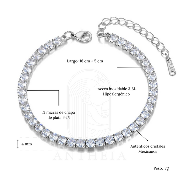 Pulsera cadena diamantes
