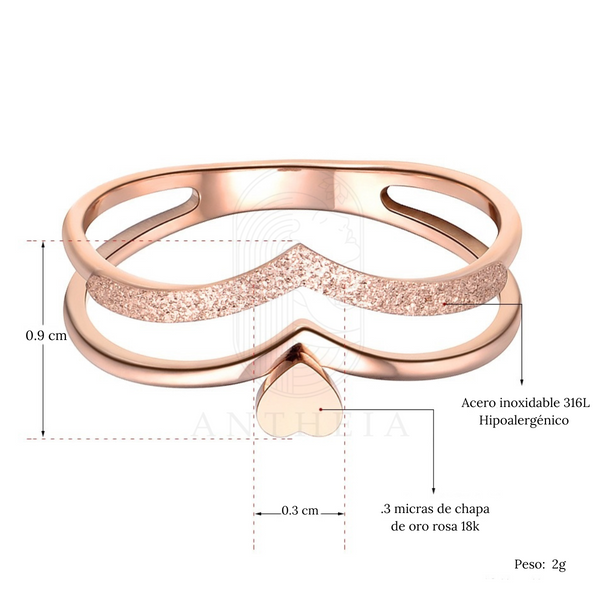 Anillo doble corazón