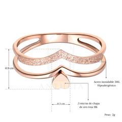 Anillo doble corazón