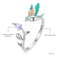 Anillo colibrí cristal - AN0022A