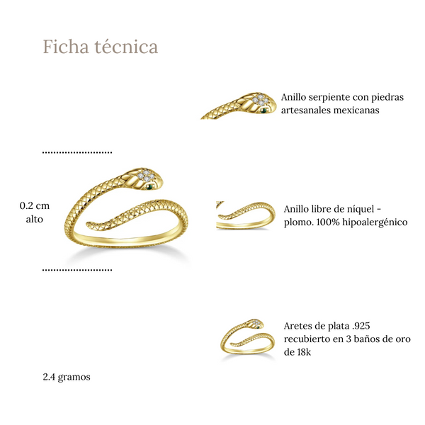 Anillo serpiente - AN0033A