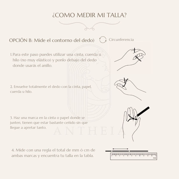 Anillo liso cristales