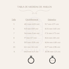 Anillo liso cristales