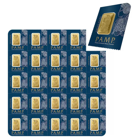 Lingotes de Oro 25 pz de 1g c/u